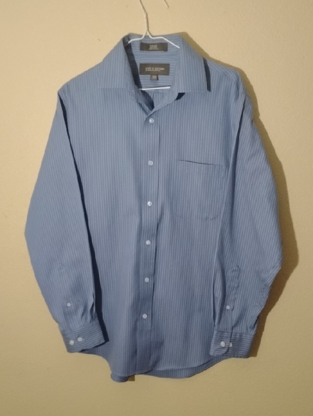 croft & barrow Blue Pinstripe Dress Shirt